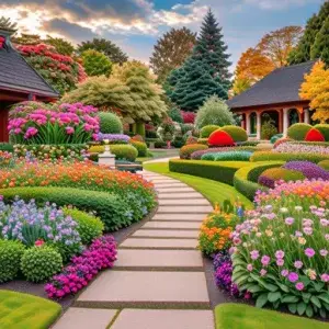 Grace standing in a vibrant, serene garden, symbolizing the fulfillment of her heart's desires through her delight in the Lord.