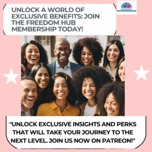 "Exclusive Freedom Hub membership offers behind-the-scenes content and growth-focused perks."