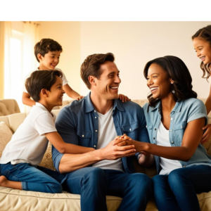 A happy couple spending quality time together after having kids, demonstrating how to strengthen your marriage after kids through love and connection.