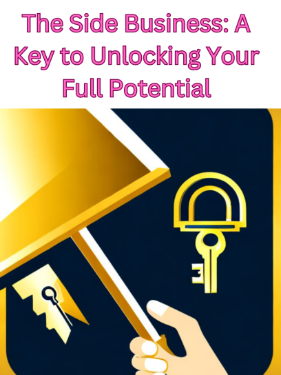 Illustration of a person holding a key next to a small business symbol