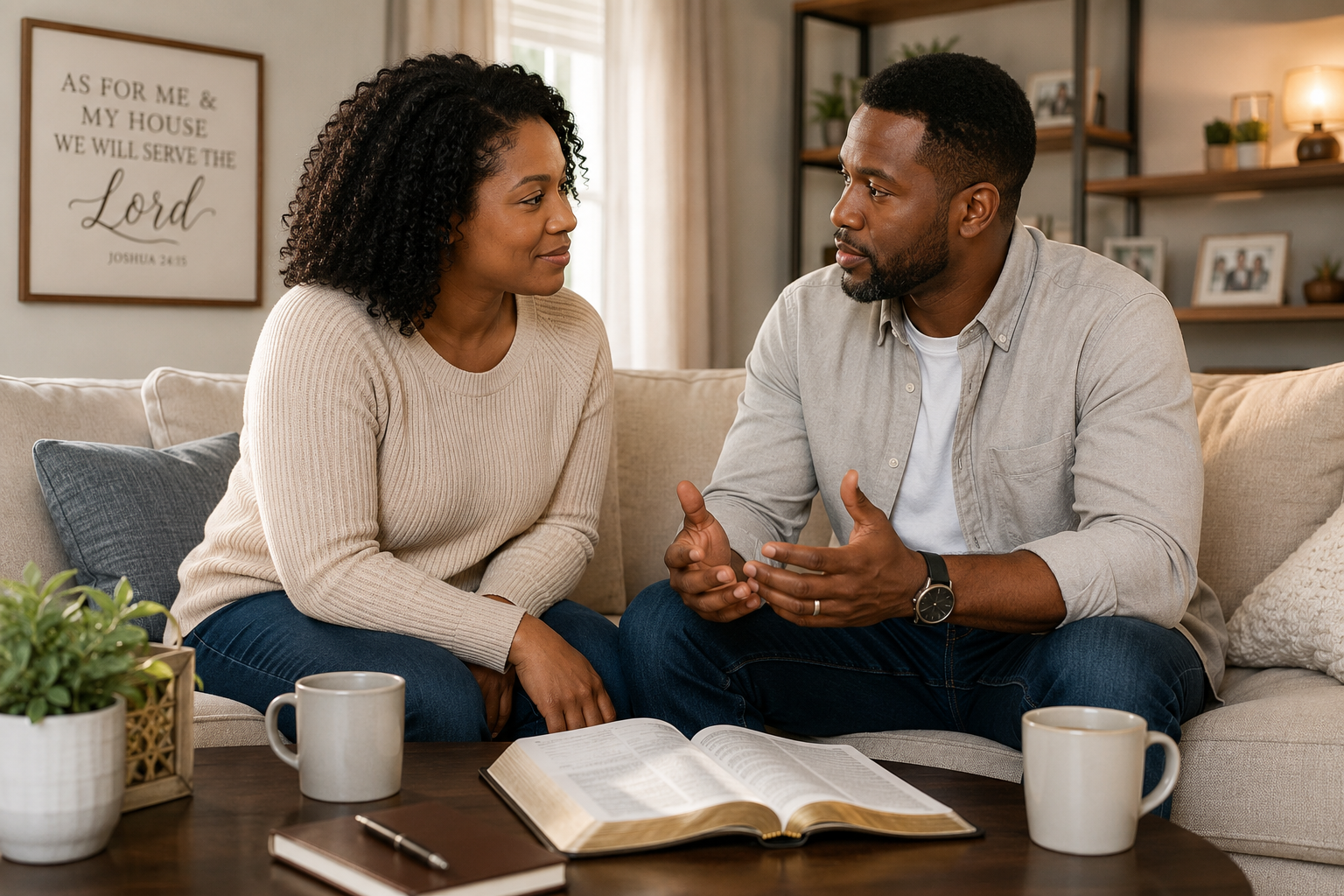 Common Causes of Marital Conflict and How to Prevent Them Christian couple discussing common causes of marital conflict and how to prevent them through healthy communication and biblical wisdom
