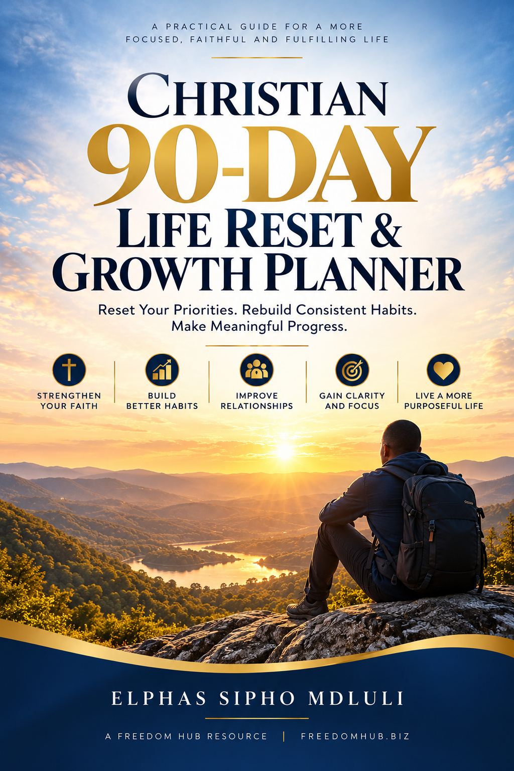 Christian 90-Day Life Reset & Growth Planner by Elphas Sipho Mdluli