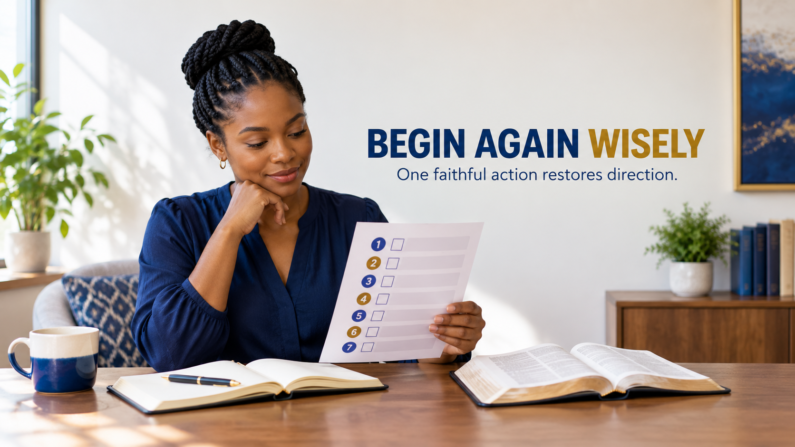 African professional using a simple seven day plan to reset a habit after breaking a routine